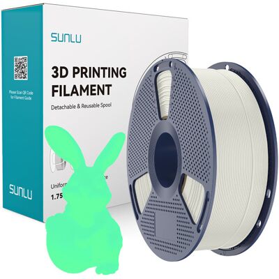Filament Sunlu Pla Glow In The Dark 1.75mm 1kg (Biało-Zielony) Filament Sunlu Pla Glow In The Dark 1.75mm 1kg (Biało-Zielony)