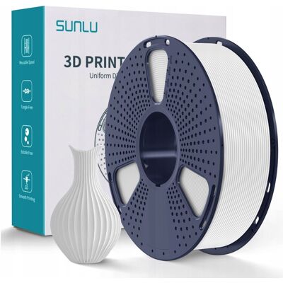 Filament Sunlu White Biały Pla+ 1,75mm 1kg Filament Sunlu White Biały Pla+ 1,75mm 1kg