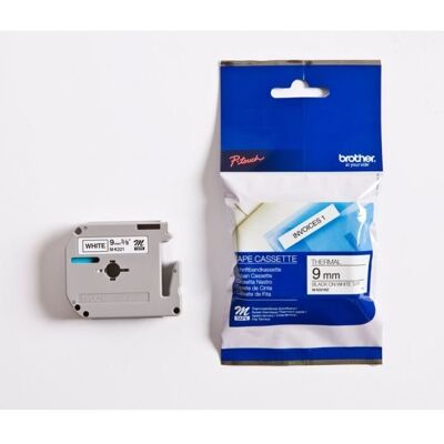 Inny producent Taśma plastikowa Brother P-Touch MK-221B – 9 mm – czarno-biała Inny producent Taśma plastikowa Brother P-Touch MK-221B – 9 mm – czarno-biała