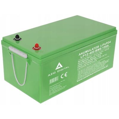 Inny producent Akumulator LiFePO4 LP12-400 400Ah 12V 150A Bluetooth mata grzewcza Inny producent Akumulator LiFePO4 LP12-400 400Ah 12V 150A Bluetooth mata grzewcza
