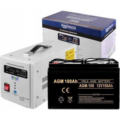 Inny producent ZASILACZ AWARYJNY PRZETWORNICA UPS SINUS PRO 800W + AKUMULATOR 100Ah AGM Inny producent ZASILACZ AWARYJNY PRZETWORNICA UPS SINUS PRO 800W + AKUMULATOR 100Ah AGM