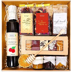 Inny producent KOSZ ZESTAW PREZENTOWY PREZENT UPOMINEK HERBATA MIÓD PIERNIKI KONFITURA Inny producent KOSZ ZESTAW PREZENTOWY PREZENT UPOMINEK HERBATA MIÓD PIERNIKI KONFITURA