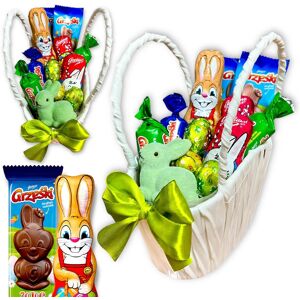 inna (Inny) Koszyczek ze słodyczami na Wielkanoc Prezent na Zajączka Zestaw prezentowy Zajączki czekoladowe Grześki inna (Inny) Koszyczek ze słodyczami na Wielkanoc Prezent na Zajączka Zestaw prezentowy Zajączki czekoladowe Grześki