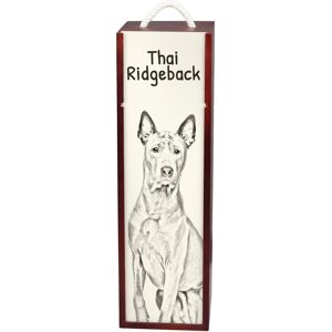 Thai Ridgeback - pudełko na wino z psem, pudełko na alkohol z grafiką, personalizowane pudełko na prezent marki Art-Dog Thai Ridgeback - pudełko na wino z psem, pudełko na alkohol z grafiką, personalizowane pudełko na prezent marki Art-Dog