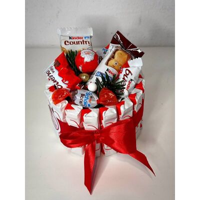 nieznany producent Box oklejony czekoladkami Kinder 11cm na Mikołajki, Święta, prezent firmowy nieznany producent Box oklejony czekoladkami Kinder 11cm na Mikołajki, Święta, prezent firmowy