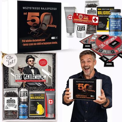 Grammi BOX PREZENTOWY na 50 urodziny ZESTAW DLA MĘŻCZYZNY Grammi BOX PREZENTOWY na 50 urodziny ZESTAW DLA MĘŻCZYZNY