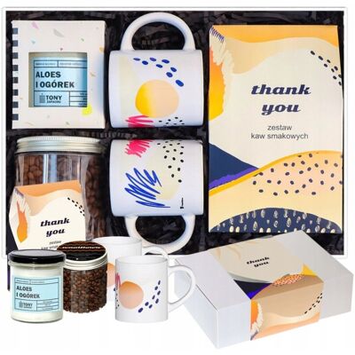 Cup&You BOX prezentowy THANK YOU - zestaw kaw smakowych świeca sojowa kubki kawa waniliowa - prezent upominek podziękowanie dla nauczyciela wychowawcy kobie.. Cup&You BOX prezentowy THANK YOU - zestaw kaw smakowych świeca sojowa kubki kawa waniliowa - prezent upominek podziękowanie dla nauczyciela wychowawcy kobie..