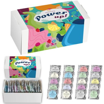 Cup&You Box prezentowy upominkowy HERBACIANY POWER UP mix 20 różnych herbat sypanych na prezent upominek dla kobiety faceta mamy koleżanki żony babci niej Cup&You Box prezentowy upominkowy HERBACIANY POWER UP mix 20 różnych herbat sypanych na prezent upominek dla kobiety faceta mamy koleżanki żony babci niej