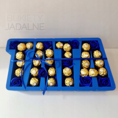 nieznany producent Box z cukierkami napis TATA, DZIEŃ TATY OJCA, PREZENT DLA TATY nieznany producent Box z cukierkami napis TATA, DZIEŃ TATY OJCA, PREZENT DLA TATY