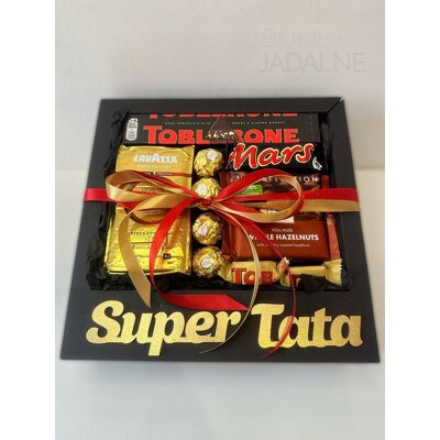 nieznany producent Box z cukierkami SUPER TATA, PREZENT DLA OJCA, DZIEŃ TATY nieznany producent Box z cukierkami SUPER TATA, PREZENT DLA OJCA, DZIEŃ TATY