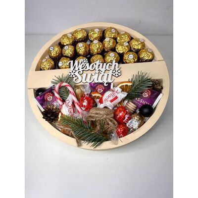 nieznany producent Box z cukierkami Wesołych Świąt na Mikołajki, Święta, prezent firmowy nieznany producent Box z cukierkami Wesołych Świąt na Mikołajki, Święta, prezent firmowy