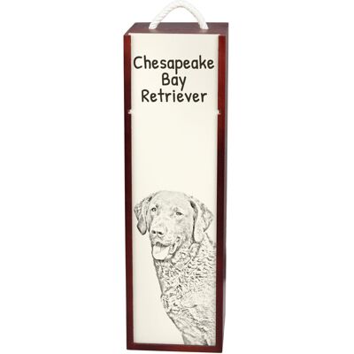 Chesapeake Bay Retriever - pudełko na wino z psem, pudełko na alkohol z grafiką, personalizowane pudełko na prezent marki Art-Dog Chesapeake Bay Retriever - pudełko na wino z psem, pudełko na alkohol z grafiką, personalizowane pudełko na prezent marki Art-Dog