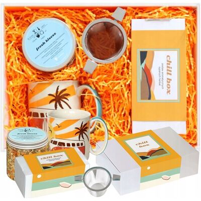 Cup&You Chillbox Zestaw Prezentowy Upominkowy Herbaty Sypane Kubek Zaparzacz - Na Prezent Upominek Dla Kobiety Faceta Mężczyzny Mamy Taty Koleżanki Niej Niego Cup&You Chillbox Zestaw Prezentowy Upominkowy Herbaty Sypane Kubek Zaparzacz - Na Prezent Upominek Dla Kobiety Faceta Mężczyzny Mamy Taty Koleżanki Niej Niego