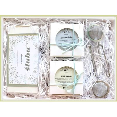 Cup&You Gotowy Zestaw Box Kosz Prezentowy „Ślubne Życzenia' Kawy Aromatyzowane Herbata Czarna I Biała Premium Zaparzacz 2Szt. Prezent Upominek Na Wesele Dla.. Cup&You Gotowy Zestaw Box Kosz Prezentowy „Ślubne Życzenia' Kawy Aromatyzowane Herbata Czarna I Biała Premium Zaparzacz 2Szt. Prezent Upominek Na Wesele Dla..