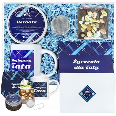 Cup&You Gotowy zestaw prezentowy „dla Taty“ herbaty smakowe kubek zaparzacz herbata PREMIUM czekolada z orzechami prezent upominek na Dzień Ojca dla taty fa.. Cup&You Gotowy zestaw prezentowy „dla Taty“ herbaty smakowe kubek zaparzacz herbata PREMIUM czekolada z orzechami prezent upominek na Dzień Ojca dla taty fa..