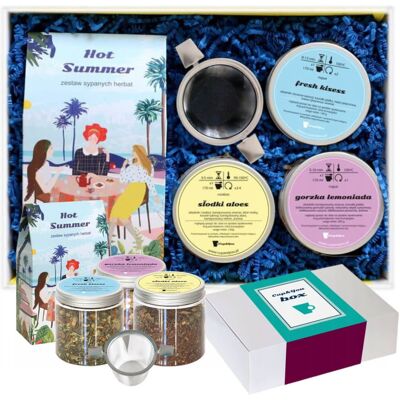 Cup&You Gotowy zestaw prezentowy „HOT SUMMER“ herbaty PREMIUM 10szt. herbata owocowa rooibos ziołowa zaparzacz prezent upominek na letnią okazję dla faceta .. Cup&You Gotowy zestaw prezentowy „HOT SUMMER“ herbaty PREMIUM 10szt. herbata owocowa rooibos ziołowa zaparzacz prezent upominek na letnią okazję dla faceta ..
