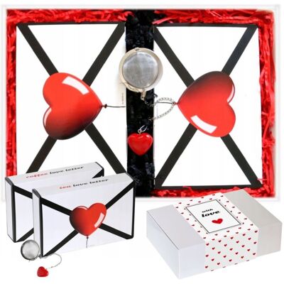 Cup&You Gotowy zestaw prezentowy „Lovebox POCZTA KOCHANKÓW“ kawy herbaty smakowe PREMIUM zaparzacz prezent upominek na walentynki rocznicę dla kobiety dziew.. Cup&You Gotowy zestaw prezentowy „Lovebox POCZTA KOCHANKÓW“ kawy herbaty smakowe PREMIUM zaparzacz prezent upominek na walentynki rocznicę dla kobiety dziew..