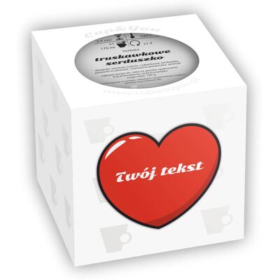 Cup&You Gotowy zestaw prezentowy personalizowana Herbata Truskawkowe serduszko PREMIUM białe opakowanie prezent upominek na Walentynki dla kobiety dziewczyny Cup&You Gotowy zestaw prezentowy personalizowana Herbata Truskawkowe serduszko PREMIUM białe opakowanie prezent upominek na Walentynki dla kobiety dziewczyny