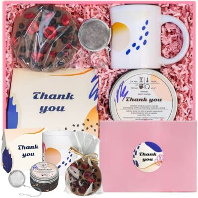 Cup&You Gotowy zestaw prezentowy „Thank You“ BOX herbaty smakowe kubek zaparzacz kulka herbata PREMIUM czekolada prezent upominek podziękowanie dla kobiety .. Cup&You Gotowy zestaw prezentowy „Thank You“ BOX herbaty smakowe kubek zaparzacz kulka herbata PREMIUM czekolada prezent upominek podziękowanie dla kobiety ..