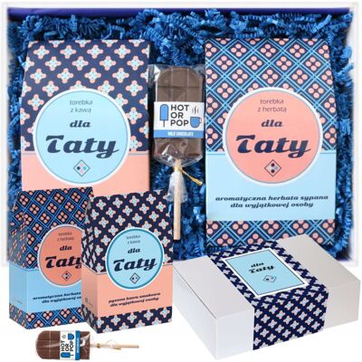 Cup&You Gotowy zestaw prezentowy „Wesoły Tata“ kawy aromatyzowane herbaty sypane PREMIUM czekoladowy lizak prezent upominek na DZIEŃ OJCA dla taty faceta mę.. Cup&You Gotowy zestaw prezentowy „Wesoły Tata“ kawy aromatyzowane herbaty sypane PREMIUM czekoladowy lizak prezent upominek na DZIEŃ OJCA dla taty faceta mę..
