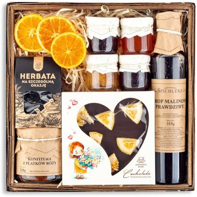 Jedwabny Szlak Kosz prezentowy ZESTAW herbata czekolada PREZENT URODZINY podziękowanie box Jedwabny Szlak Kosz prezentowy ZESTAW herbata czekolada PREZENT URODZINY podziękowanie box