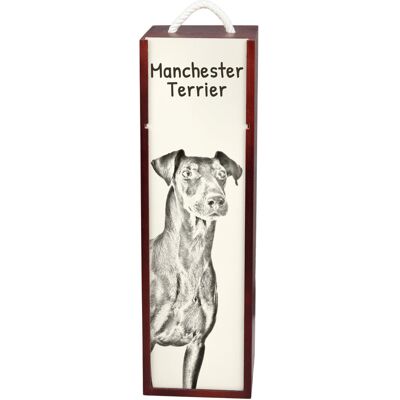 Manchester Terrier - Pudełko Na Wino Z Psem, Pudełko Na Alkohol Z Grafiką, Personalizowane Pudełko Na Prezent Marki Art-Dog Manchester Terrier - Pudełko Na Wino Z Psem, Pudełko Na Alkohol Z Grafiką, Personalizowane Pudełko Na Prezent Marki Art-Dog