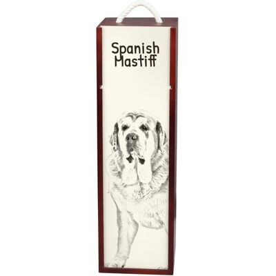 Mastif hiszpański - pudełko na wino z psem, pudełko na alkohol z grafiką, personalizowane pudełko na prezent marki Art-Dog Mastif hiszpański - pudełko na wino z psem, pudełko na alkohol z grafiką, personalizowane pudełko na prezent marki Art-Dog