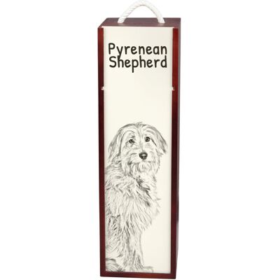 Owczarek pirenejski I - pudełko na wino z psem, pudełko na alkohol z grafiką, personalizowane pudełko na prezent marki Art-Dog Owczarek pirenejski I - pudełko na wino z psem, pudełko na alkohol z grafiką, personalizowane pudełko na prezent marki Art-Dog