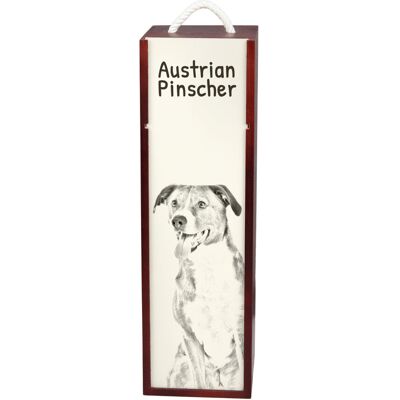 Pinczer austriacki, Austrian pinscher - pudełko na wino z psem, pudełko na alkohol z grafiką, personalizowane pudełko na prezent marki Art-Dog Pinczer austriacki, Austrian pinscher - pudełko na wino z psem, pudełko na alkohol z grafiką, personalizowane pudełko na prezent marki Art-Dog