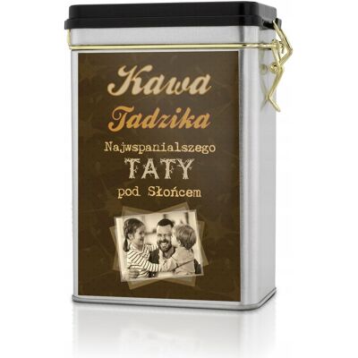 Inny producent Prezent Dla Taty Dzień Ojca Puszka Na Kawę Z Dedykacją Wieczkiem Metalowa Inny producent Prezent Dla Taty Dzień Ojca Puszka Na Kawę Z Dedykacją Wieczkiem Metalowa