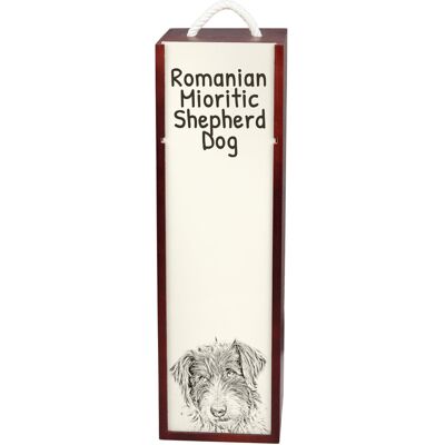 Romanian Mioritic Shepherd Dog - pudełko na wino z psem, pudełko na alkohol z grafiką, personalizowane pudełko na prezent marki Art-Dog Romanian Mioritic Shepherd Dog - pudełko na wino z psem, pudełko na alkohol z grafiką, personalizowane pudełko na prezent marki Art-Dog