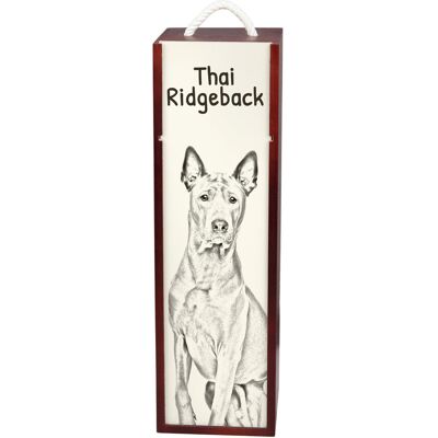 Thai Ridgeback - pudełko na wino z psem, pudełko na alkohol z grafiką, personalizowane pudełko na prezent marki Art-Dog Thai Ridgeback - pudełko na wino z psem, pudełko na alkohol z grafiką, personalizowane pudełko na prezent marki Art-Dog