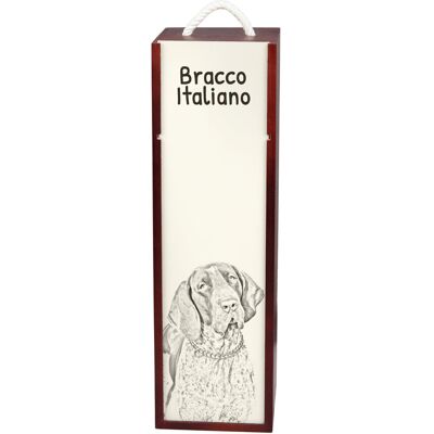 Wyżeł Włoski Krótkowłosy, Italian Pointing Dog - Pudełko Na Wino Z Psem, Pudełko Na Alkohol Z Grafiką, Personalizowane Pudełko Na Prezent Marki Art-.. Wyżeł Włoski Krótkowłosy, Italian Pointing Dog - Pudełko Na Wino Z Psem, Pudełko Na Alkohol Z Grafiką, Personalizowane Pudełko Na Prezent Marki Art-..