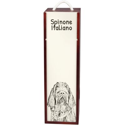 Wyżeł włoski szorstkowłosy, Spinone italiano - pudełko na wino z psem, pudełko na alkohol z grafiką, personalizowane pudełko na prezent marki Art-Dog Wyżeł włoski szorstkowłosy, Spinone italiano - pudełko na wino z psem, pudełko na alkohol z grafiką, personalizowane pudełko na prezent marki Art-Dog