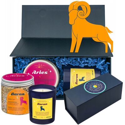 Cup&You Zestaw prezentowy BARAN herbata i świeczka zapachowa dla osoby ze znakiem zodiaku barana - prezent upominek dla kobiety faceta mamy taty babci dziadka Cup&You Zestaw prezentowy BARAN herbata i świeczka zapachowa dla osoby ze znakiem zodiaku barana - prezent upominek dla kobiety faceta mamy taty babci dziadka