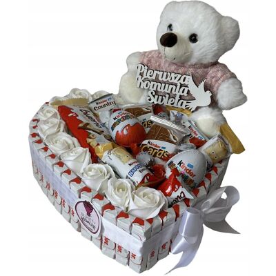 nieznany producent ZESTAW PREZENTOWY BOX SERCE KINDER Z MISIEM PAMIĄTKA I KOMUNI ŚWIĘTEJ nieznany producent ZESTAW PREZENTOWY BOX SERCE KINDER Z MISIEM PAMIĄTKA I KOMUNI ŚWIĘTEJ