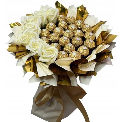 nieznany producent ZESTAW PREZENTOWY BUKIET FERRERO PREZENT WESELE ŚLUB URODZINY DZIEŃ MAMY 18 nieznany producent ZESTAW PREZENTOWY BUKIET FERRERO PREZENT WESELE ŚLUB URODZINY DZIEŃ MAMY 18