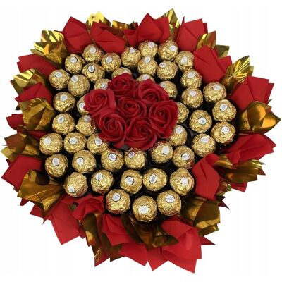 nieznany producent ZESTAW PREZENTOWY BUKIET KWIATEK FERRERO DZIEŃ KOBIET ROCZNICA URODZINY 18 nieznany producent ZESTAW PREZENTOWY BUKIET KWIATEK FERRERO DZIEŃ KOBIET ROCZNICA URODZINY 18