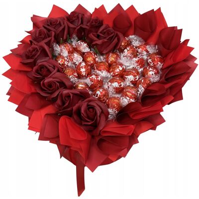nieznany producent ZESTAW PREZENTOWY BUKIET LINDOR Z RÓŻ CZERWONYCH DZIEŃ KOBIET URODZINY 18 nieznany producent ZESTAW PREZENTOWY BUKIET LINDOR Z RÓŻ CZERWONYCH DZIEŃ KOBIET URODZINY 18