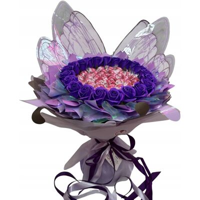nieznany producent ZESTAW PREZENTOWY BUKIET MOTYL FIOLETOWY LINDOR DLA KOBIET MAMY URODZINY 18 nieznany producent ZESTAW PREZENTOWY BUKIET MOTYL FIOLETOWY LINDOR DLA KOBIET MAMY URODZINY 18