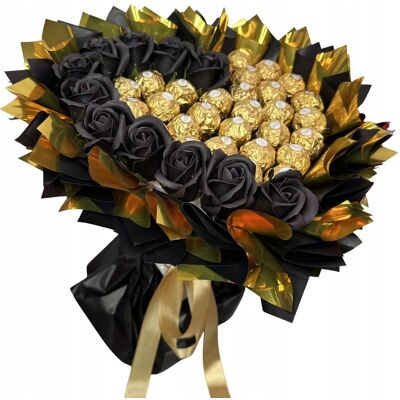 nieznany producent ZESTAW PREZENTOWY BUKIET SŁODYCZY FERRERO CZARNY DZIEŃ OJCA URODZINY 18 30 nieznany producent ZESTAW PREZENTOWY BUKIET SŁODYCZY FERRERO CZARNY DZIEŃ OJCA URODZINY 18 30