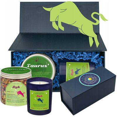Cup&You Zestaw prezentowy BYK herbata i świeczka zapachowa dla osoby ze znakiem zodiaku byka - prezent upominek dla kobiety faceta mamy taty babci dziadka Cup&You Zestaw prezentowy BYK herbata i świeczka zapachowa dla osoby ze znakiem zodiaku byka - prezent upominek dla kobiety faceta mamy taty babci dziadka