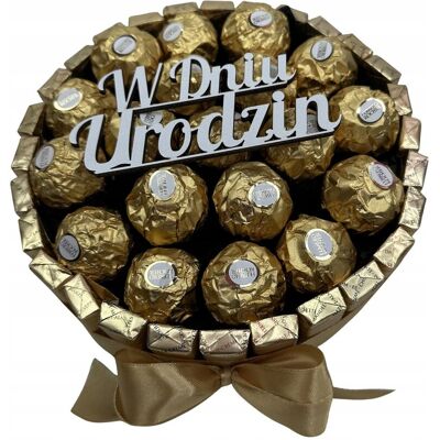 nieznany producent ZESTAW PREZENTOWY PREZENT TORT MERCI FERRERO DZIEŃ TATY CHŁOPAKA URODZINY nieznany producent ZESTAW PREZENTOWY PREZENT TORT MERCI FERRERO DZIEŃ TATY CHŁOPAKA URODZINY