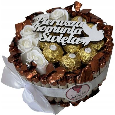 nieznany producent ZESTAW PREZENTOWY TORCIK KOMUNIJNY KONAFFETTO PAMIĄTKA I KOMUNIA ŚWIĘTA nieznany producent ZESTAW PREZENTOWY TORCIK KOMUNIJNY KONAFFETTO PAMIĄTKA I KOMUNIA ŚWIĘTA