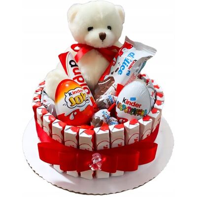 inna (Inny) Zestaw prezentowy Tort ze słodyczy Kinder Prezent dla Dziecka Urodziny inna (Inny) Zestaw prezentowy Tort ze słodyczy Kinder Prezent dla Dziecka Urodziny