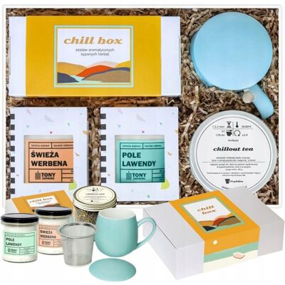 Cup&You ZESTAW PREZENTOWY UPOMINKOWY 'BIG CHILL BOX' - HERBATA SYPANA 2X ŚWIECA SOJOWA KUBEK Z ZAPARZACZEM I POKRYWKĄ - PREZENT UPOMINEK DLA KOBIETY FACETA .. Cup&You ZESTAW PREZENTOWY UPOMINKOWY 'BIG CHILL BOX' - HERBATA SYPANA 2X ŚWIECA SOJOWA KUBEK Z ZAPARZACZEM I POKRYWKĄ - PREZENT UPOMINEK DLA KOBIETY FACETA ..