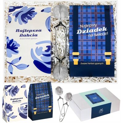 Cup&You ZESTAW PREZENTOWY UPOMINKOWY BOX PREMIUM NA DZIEŃ BABCI I DZIADKA HERBATY SYPANE W SASZETKACH ZAPARZACZE UPOMINEK PREZENT DLA DZIADKÓW Cup&You ZESTAW PREZENTOWY UPOMINKOWY BOX PREMIUM NA DZIEŃ BABCI I DZIADKA HERBATY SYPANE W SASZETKACH ZAPARZACZE UPOMINEK PREZENT DLA DZIADKÓW