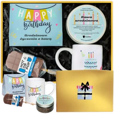 Cup&You Box Urodzinowy Z Kawą, Zestaw Zawiera: Kawę Urodzinową, Lizaka Z Mlecznej Czekolady Oraz Kubek Urodzinowy - Idealny Kosz Prezentowy Na Prezent Podar.. Cup&You Box Urodzinowy Z Kawą, Zestaw Zawiera: Kawę Urodzinową, Lizaka Z Mlecznej Czekolady Oraz Kubek Urodzinowy - Idealny Kosz Prezentowy Na Prezent Podar..