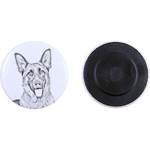 Owczarek niemiecki, Alsatian - magnes z psim pupilem, wyjątkowo lekki, mocny magnes, produkt wykonany ręcznie marki Art-Dog Owczarek niemiecki, Alsatian - magnes z psim pupilem, wyjątkowo lekki, mocny magnes, produkt wykonany ręcznie marki Art-Dog