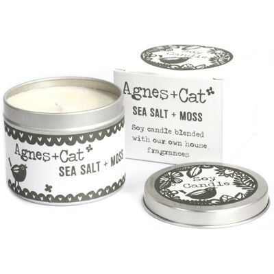 ANCIENT WISDOM 200 g Wegańska Sojowa Świeczka w Puszce i Pudełku Ozdobnym - Seasalt and Moss ANCIENT WISDOM 200 g Wegańska Sojowa Świeczka w Puszce i Pudełku Ozdobnym - Seasalt and Moss